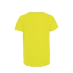 T-shirt desporto infantil poliester transpirável 140 g/m2 SOL'S Sporty cor amarelo fluorescente vista traseira