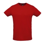 T-shirt unissexo para brindes corporativos cor vermelho quinta vista