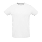 T-shirt unissexo para brindes corporativos cor branco nona vista