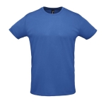 T-shirt unissexo para brindes corporativos cor azul real terceira vista