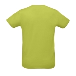 T-shirt unissexo para brindes corporativos cor verde-claro vista traseira
