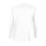 Camisola de manga comprida para personalizar cor branco vista traseira