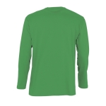 Camisola de manga comprida para personalizar cor verde vista traseira