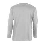 Camisola de manga comprida para personalizar cor cinzento mesclado vista traseira
