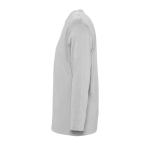 Camisola de manga comprida para personalizar cor cinzento mesclado vista lateral