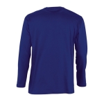 Camisola de manga comprida para personalizar cor azul ultramarino vista traseira