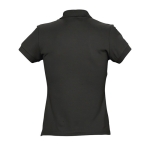 Polos com logo slim fit para mulher em algodão 170 g/m2 SOL'S Passion cor preto vista traseira