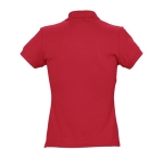 Polos com logo slim fit para mulher em algodão 170 g/m2 SOL'S Passion cor vermelho vista traseira