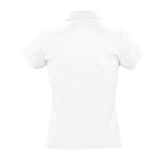 Polos com logo slim fit para mulher em algodão 170 g/m2 SOL'S Passion cor branco vista traseira