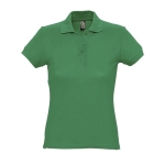 Polos com logo slim fit para mulher em algodão 170 g/m2 SOL'S Passion cor verde oitava vista