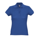 Polos com logo slim fit para mulher em algodão 170 g/m2 SOL'S Passion cor azul real terceira vista