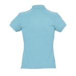 Polos com logo slim fit para mulher em algodão 170 g/m2 SOL'S Passion cor azul-claro vista traseira