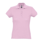 Polos com logo slim fit para mulher em algodão 170 g/m2 SOL'S Passion cor cor-de-rosa claro