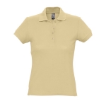 Polos com logo slim fit para mulher em algodão 170 g/m2 SOL'S Passion cor castanho-claro segunda vista