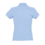 Polos com logo slim fit para mulher em algodão 170 g/m2 SOL'S Passion cor azul pastel vista traseira