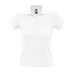 Polo de qualidade para mulher, algodão ringspun 210 g/m2 SOL'S People cor branco nona vista