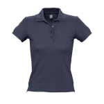 Polo de qualidade para mulher, algodão ringspun 210 g/m2 SOL'S People cor azul-escuro