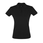 Polos personalizados algodão ringspun 180 g/m2 SOL'S Perfect Women cor preto