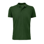 Polo personalizável de algodão orgânico formal 170 g/m2 SOL'S Planet cor verde-escuro