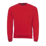 Sweatshirt de poliester e algodão de tacto suave 260 g/m2 SOL'S Spider cor vermelho quinta vista