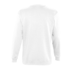 Sweatshirt informal para estampar o logotipo cor branco vista traseira