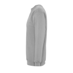 Sweatshirt informal para estampar o logotipo cor cinzento mesclado vista lateral