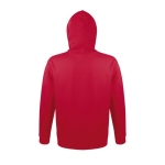 Sweatshirts com capuz para brinde corporativo cor vermelho vista traseira