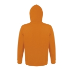 Sweatshirts com capuz para brinde corporativo cor cor-de-laranja vista traseira
