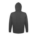 Sweatshirts com capuz para brinde corporativo cor cinzento-escuro vista traseira