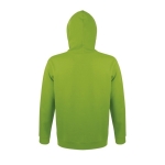 Sweatshirts com capuz para brinde corporativo cor verde-lima vista traseira