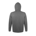 Sweatshirts com capuz para brinde corporativo cor cinzento mesclado vista traseira
