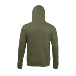 Sweatshirts com capuz para brinde corporativo cor verde militar vista traseira