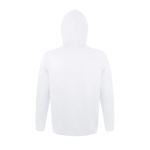 Sweatshirts com capuz para brinde corporativo cor cinzento-claro mesclado vista traseira
