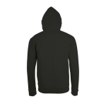 Sweatshirt personalizável com capuz e logo cor preto vista traseira