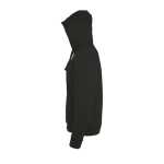 Sweatshirt personalizável com capuz e logo cor preto vista lateral