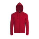 Sweatshirt personalizável com capuz e logo cor vermelho quinta vista