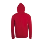 Sweatshirt personalizável com capuz e logo cor vermelho vista traseira
