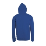 Sweatshirt personalizável com capuz e logo cor azul real vista traseira