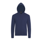Sweatshirt personalizável com capuz e logo cor azul-marinho