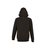 Sweatshirt infantil com capuz para estampar cor preto vista traseira