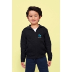 Sweatshirt infantil com capuz para estampar cor preto