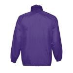 Casaco corta-vento unisexo barato e impermeável 210 g/m2 SOL'S Surf cor roxo vista traseira