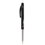 Caneta BIC personalizada com botão tinta preta BIC® M10® Clip cor preto