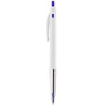 Caneta BIC personalizada com botão tinta preta BIC® M10® Clip cor branco