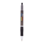 Caneta de cor transparente com agarre de borracha tinta azul BIC® Click cor preto