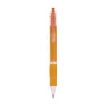 Caneta de cor transparente com agarre de borracha tinta azul BIC® Click cor cor-de-laranja