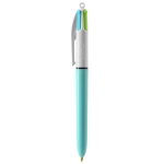 Originais canetas com logo e tinta de 4 cores cor azul-claro