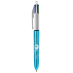 Canetas  de plástico personalizadas em cores metálicas tinta 4 cores BIC® Shine cor azul