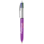 Canetas  de plástico personalizadas em cores metálicas tinta 4 cores BIC® Shine cor violeta