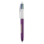 Canetas  de plástico personalizadas em cores metálicas tinta 4 cores BIC® Shine cor violeta